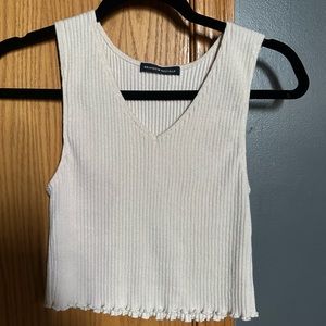 ivory brandy ruffle tank top
